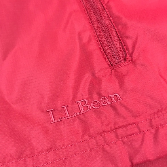 LL bean red lightweight windbreaker jacket size M - Picture 5 of 5